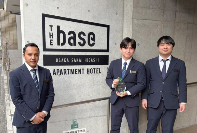 当社運営施設「ザ・ベース・堺東・アパートメントホテル」が楽天トラベル シルバーアワード2025を受賞